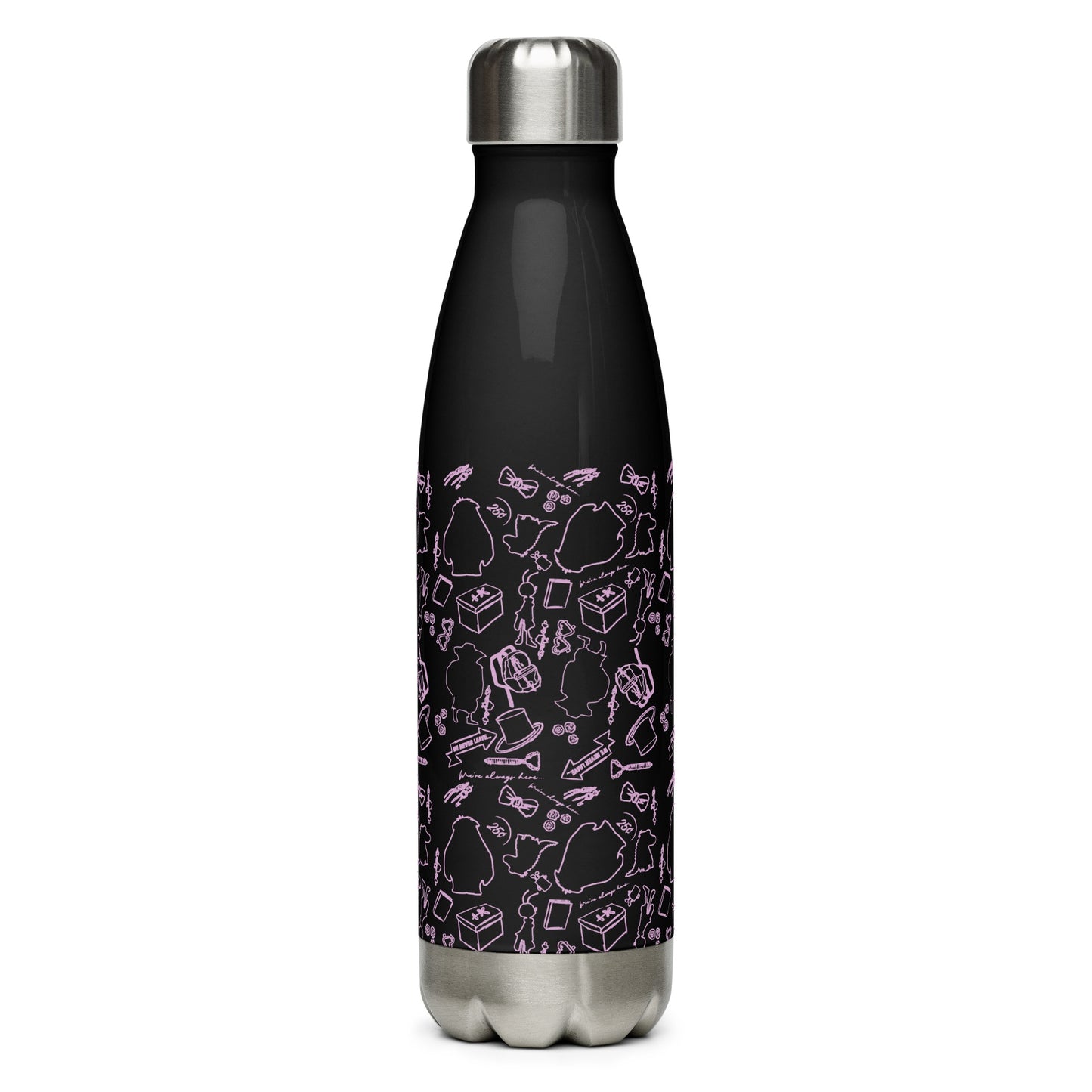 IF Silhouette Pattern Stainless Steel Water Bottle