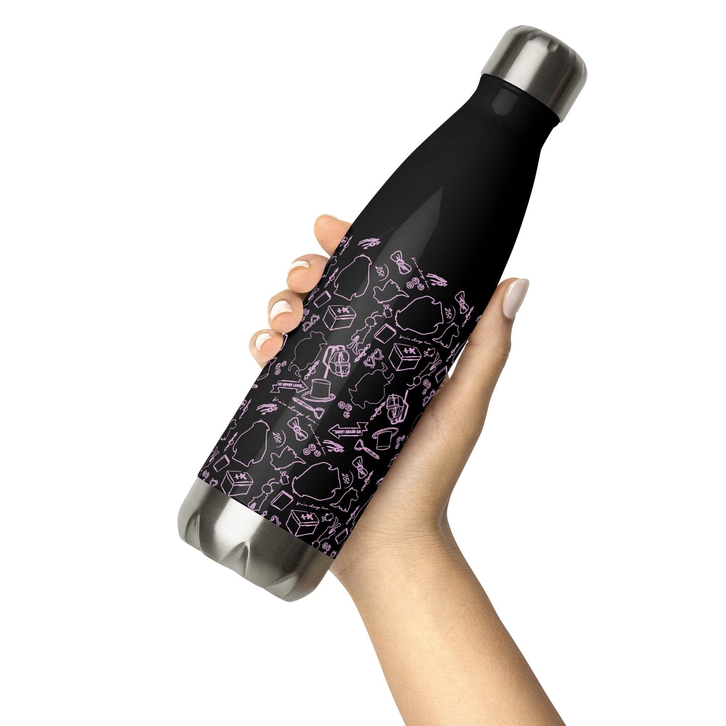 IF Silhouette Pattern Stainless Steel Water Bottle