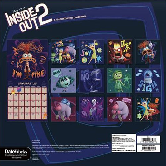 Inside Out 2 2025 16-Month Wall Calendar-1