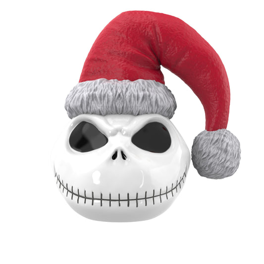 The Nightmare Before Christmas LED bucket featuring Jack Skellington wearing a Santa hat, front view-2
