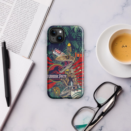 Jurassic Park Jungle Collage Tough Phone Case - iPhone iPhone 16 Pro Max-12