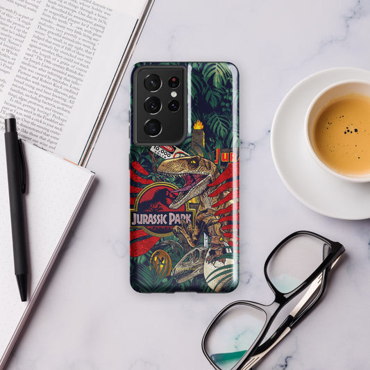 Jurassic Park Jungle Collage Samsung Tough Case Samsung Galaxy S23 Ultra-20