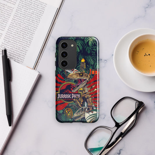 Jurassic Park Jungle Collage Samsung Tough Case Samsung Galaxy S23 Ultra-8