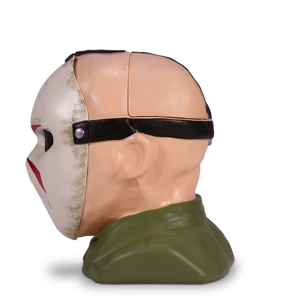 Side profile of the 85 oz figural popcorn container highlighting its sculptural depth and proportions