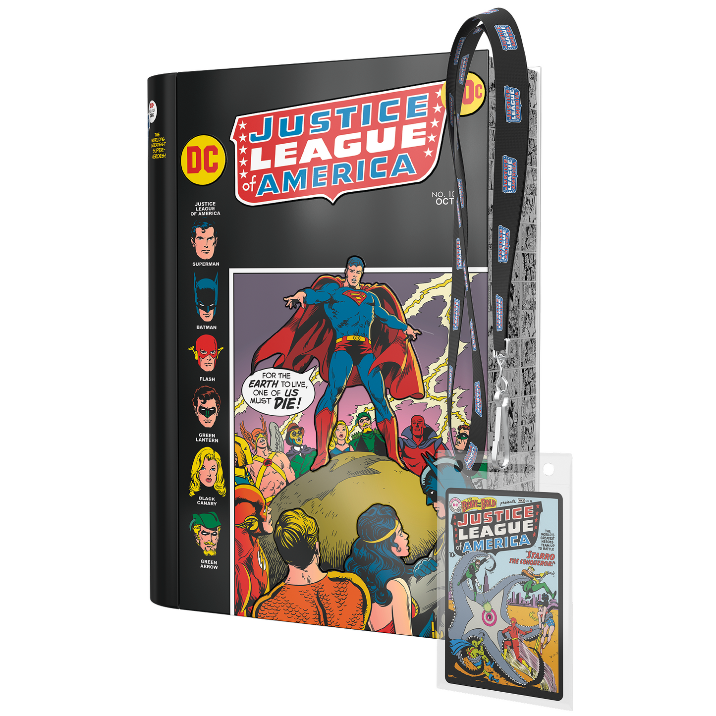DC Comic Book Popcorn Tin with Lanyard - Justice League