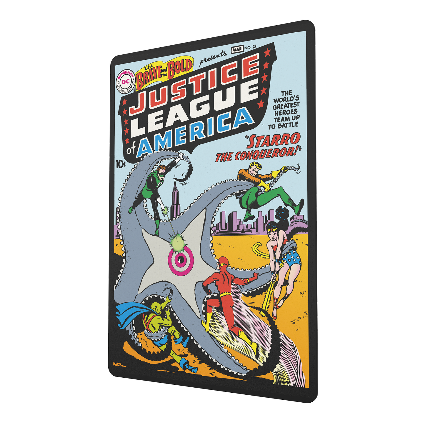 DC Comic Book Popcorn Tin with Lanyard - Justice League