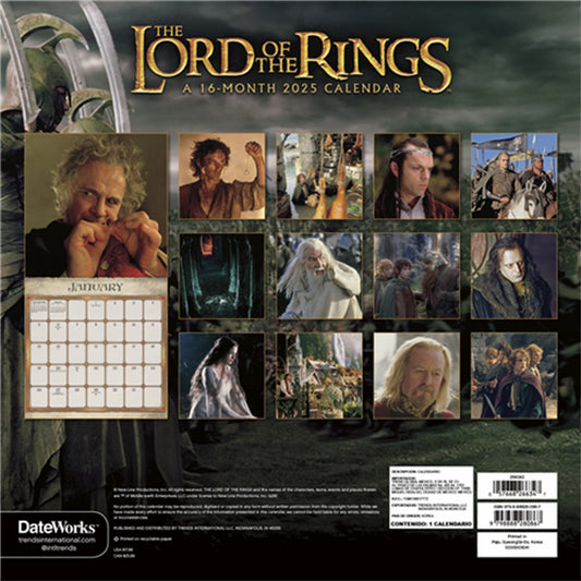 The Lord of the Rings 2025 16-Month Wall Calendar-1