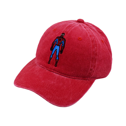 Front view of the Marvel Spider-Man Brand New Day adjustable baseball cap showing the iconic graphic on the crown.-0