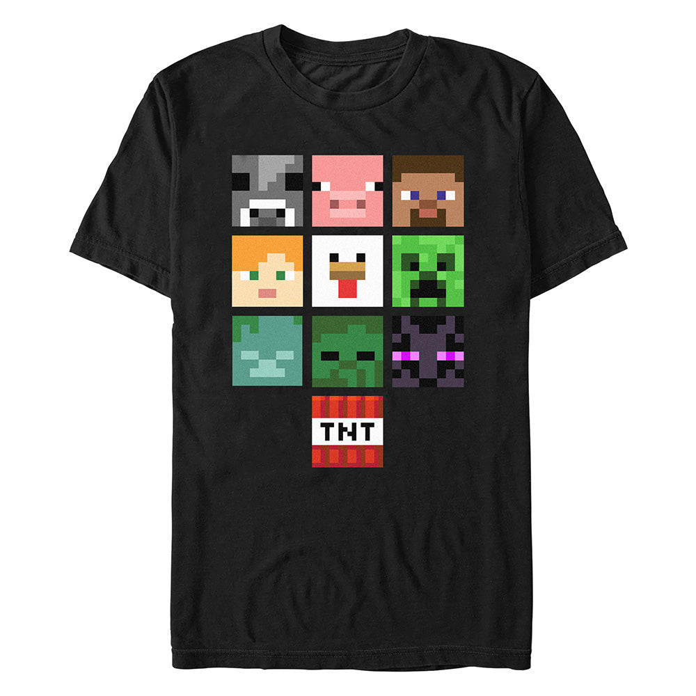 A Minecraft Movie All The Big Faces Adult T-Shirt