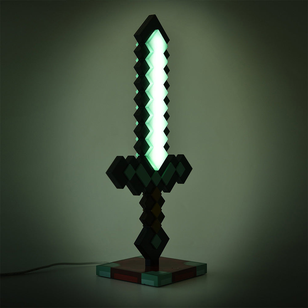 A Minecraft Movie 3D Diamond Sword Desk Lamp