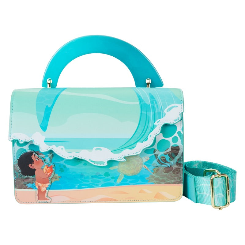 Moana Ocean Wave Handle Crossbody Bag