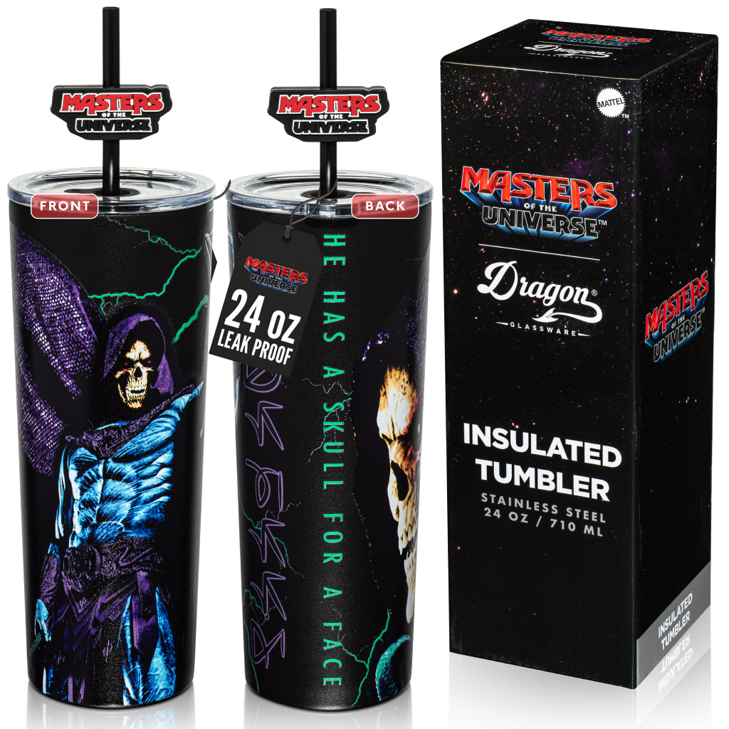 Masters of the Universe Skeletor 2026 movie tumbler front view