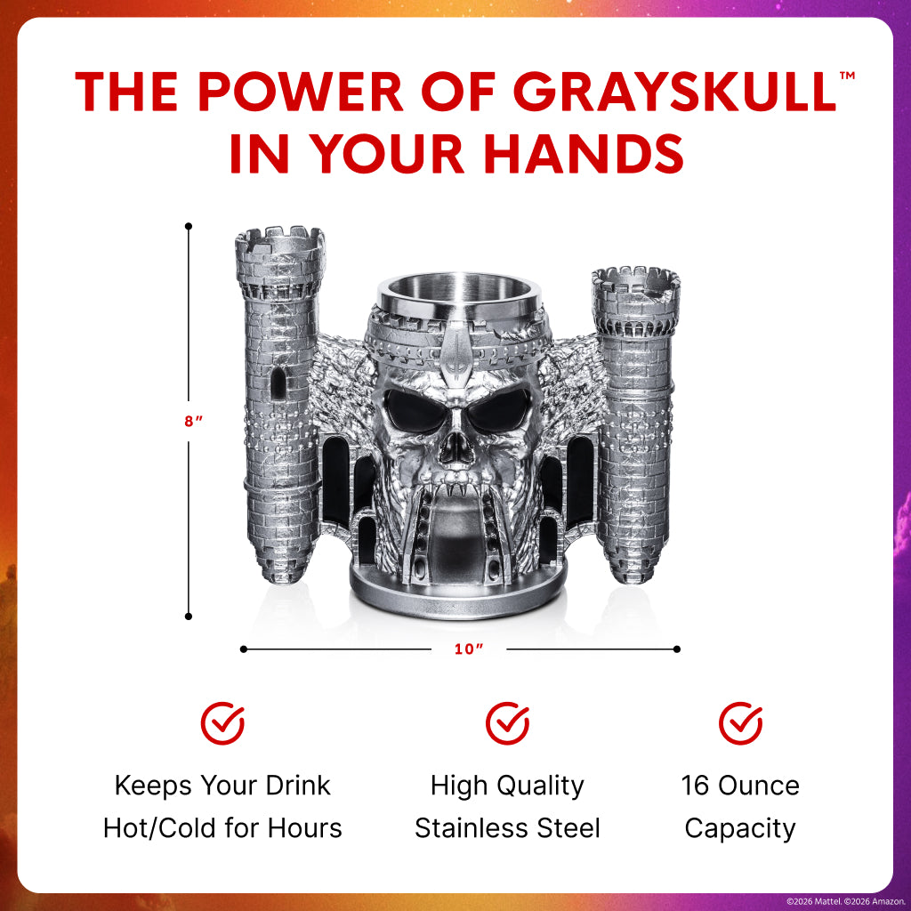The Masters of the Universe tankard displayed in its premium, branded gift-ready packaging.