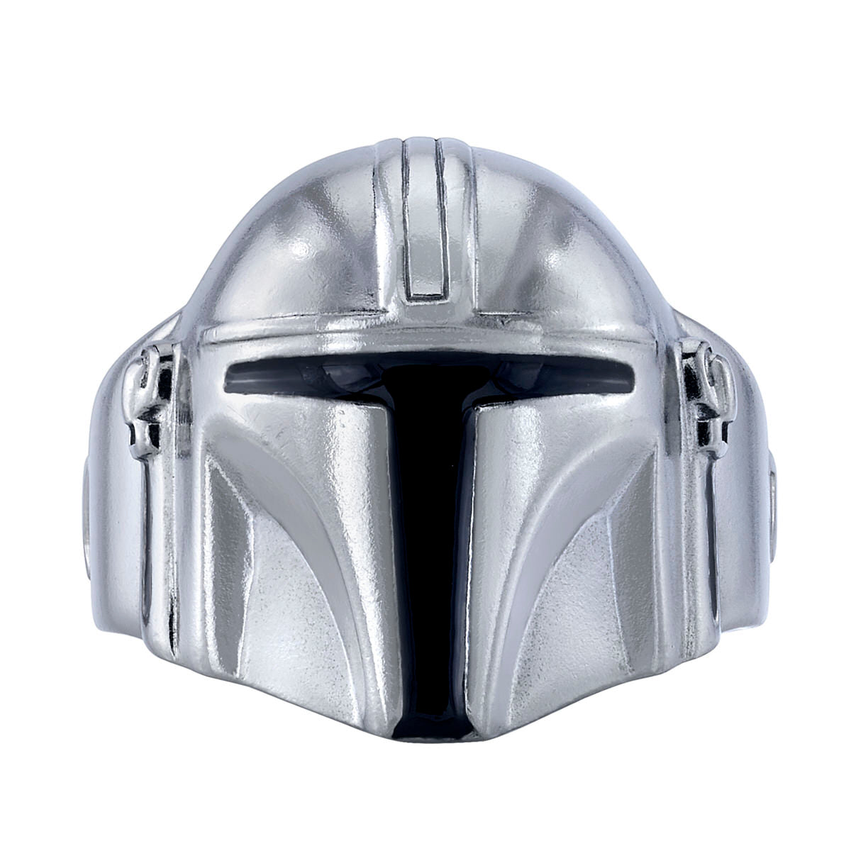 Star Wars x RockLove The Mandalorian Helmet Ring in gunmetal finish.