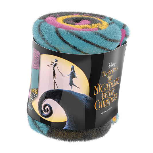 The Nightmare Before Christmas throw blanket folded neatly to display the character-themed graphic design-0