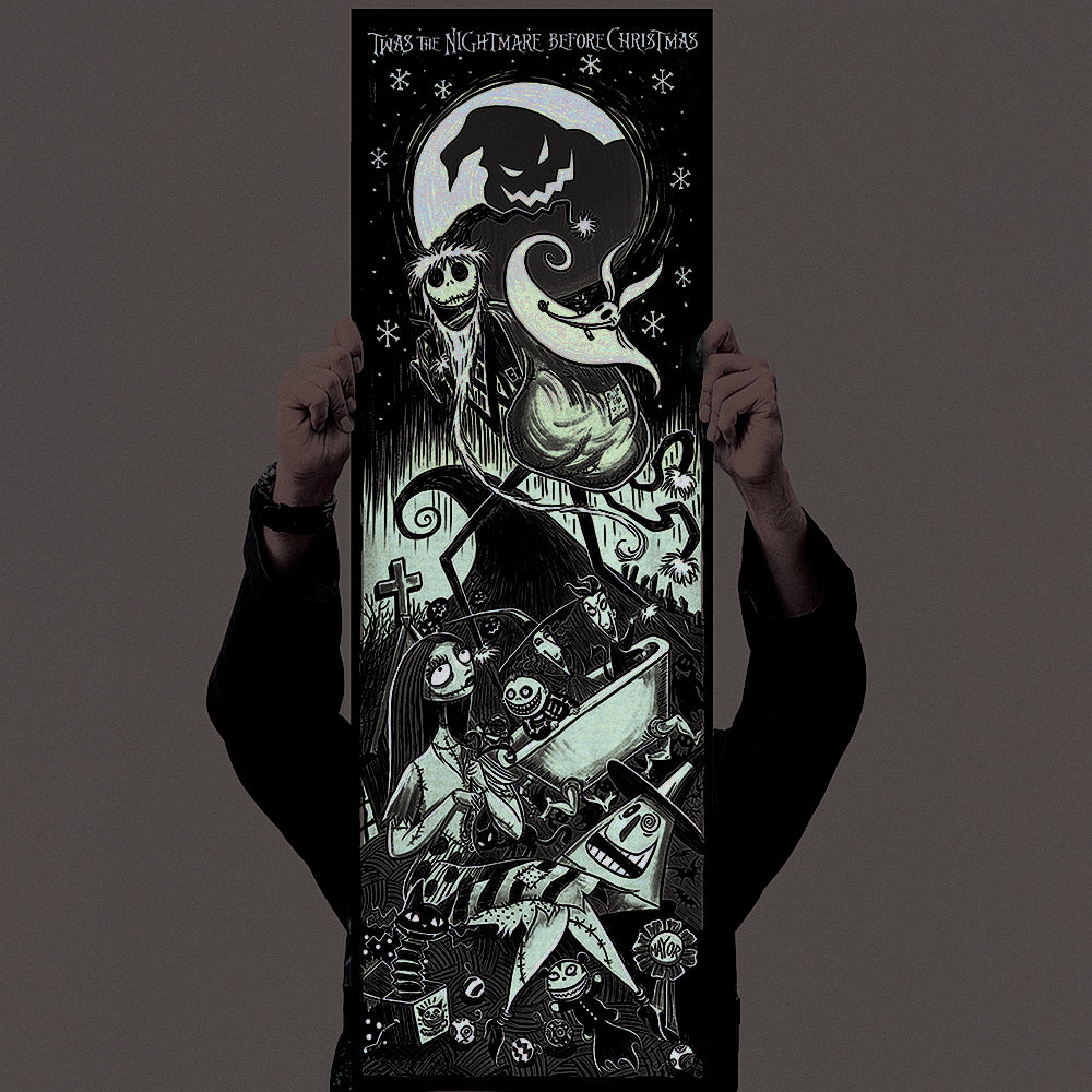 "Twas The Nightmare Before Christmas" Screen Print by Disney Artist, Tim Rogerson - Exclusive Limited Edition