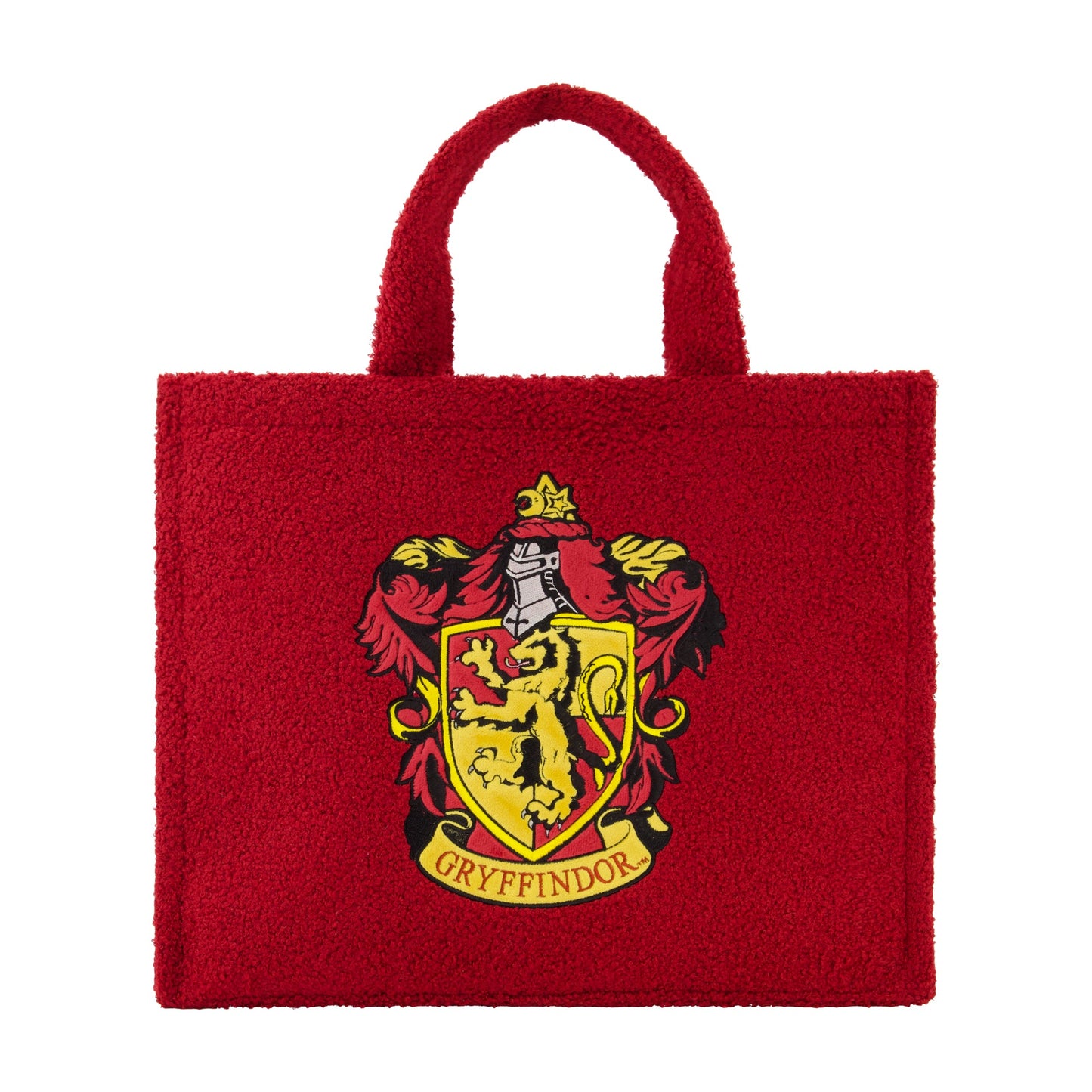 Harry Potter Gryffindor Crest Sherpa Travel Tote with Trolley Strap in Burgundy