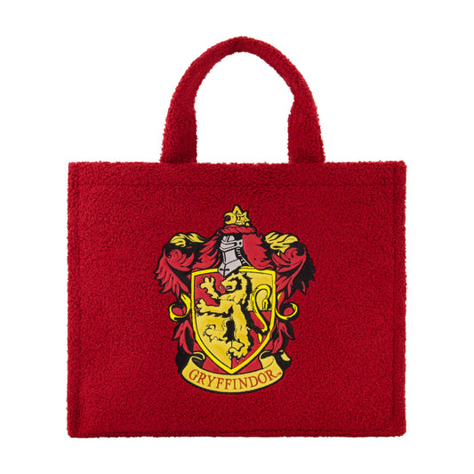 Harry Potter Gryffindor Crest Sherpa Travel Tote with Trolley Strap in Burgundy-0