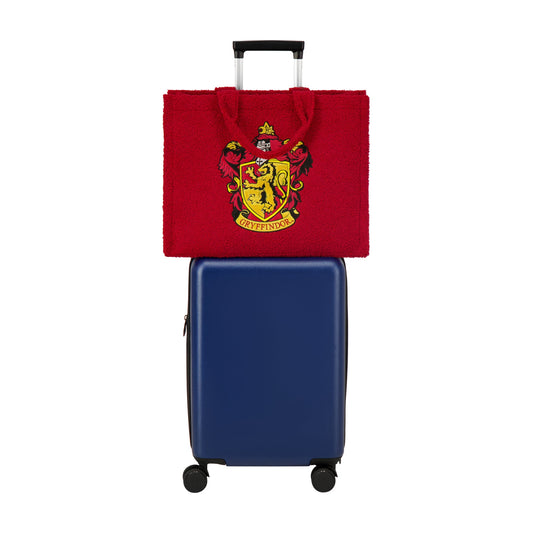 Harry Potter Gryffindor Crest Sherpa Travel Tote with Trolley Strap in Burgundy-6