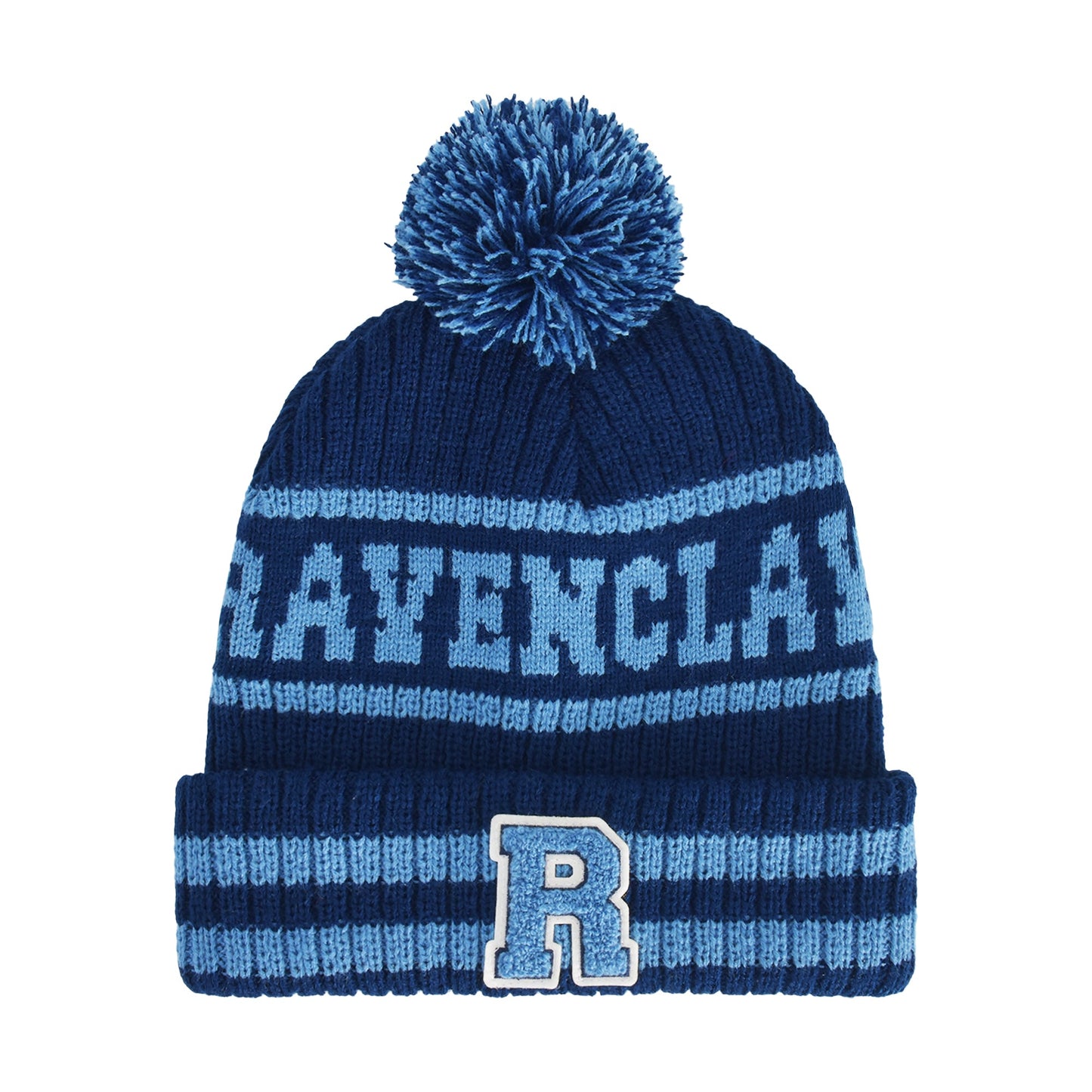 Harry Potter Ravenclaw Collegiate Pom Cuff Beanie with Stripes