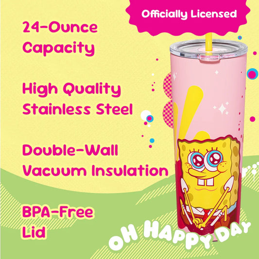 SpongeBob SquarePants Pink Tumbler - 24 oz-4