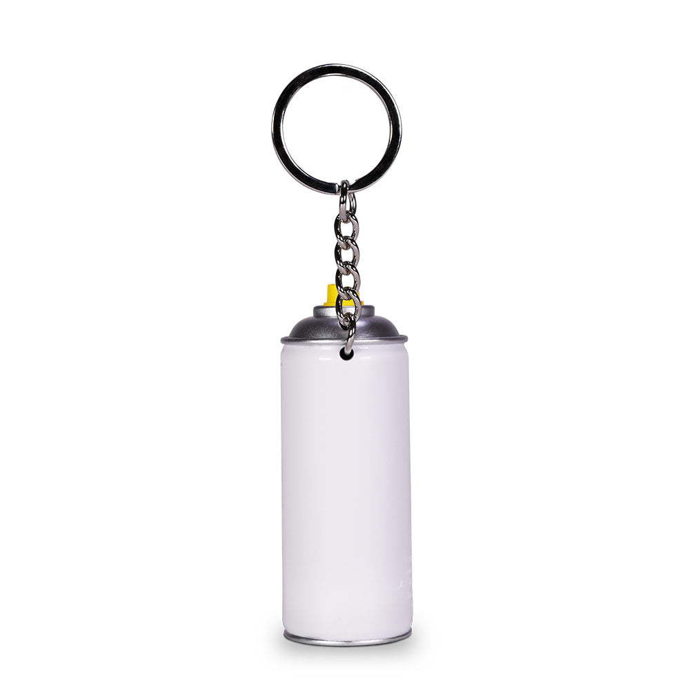 Scale perspective view of the Street Fighter sound keychain held in hand, demonstrating its compact size
