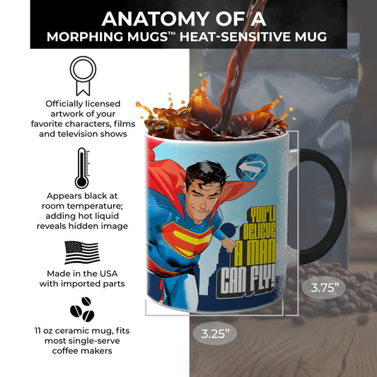SUPERMAN (2025 Movie) A Man Can Fly Morphing Mugs® Heat-Sensitive Mug-6
