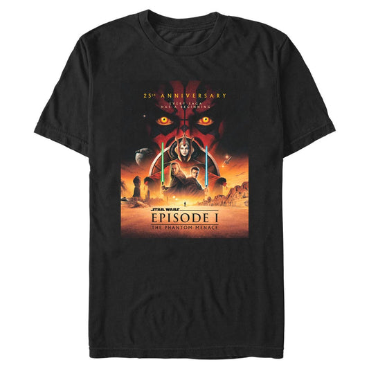 Star Wars 25th Anniversary The Phantom Menace Poster T-shirt-0