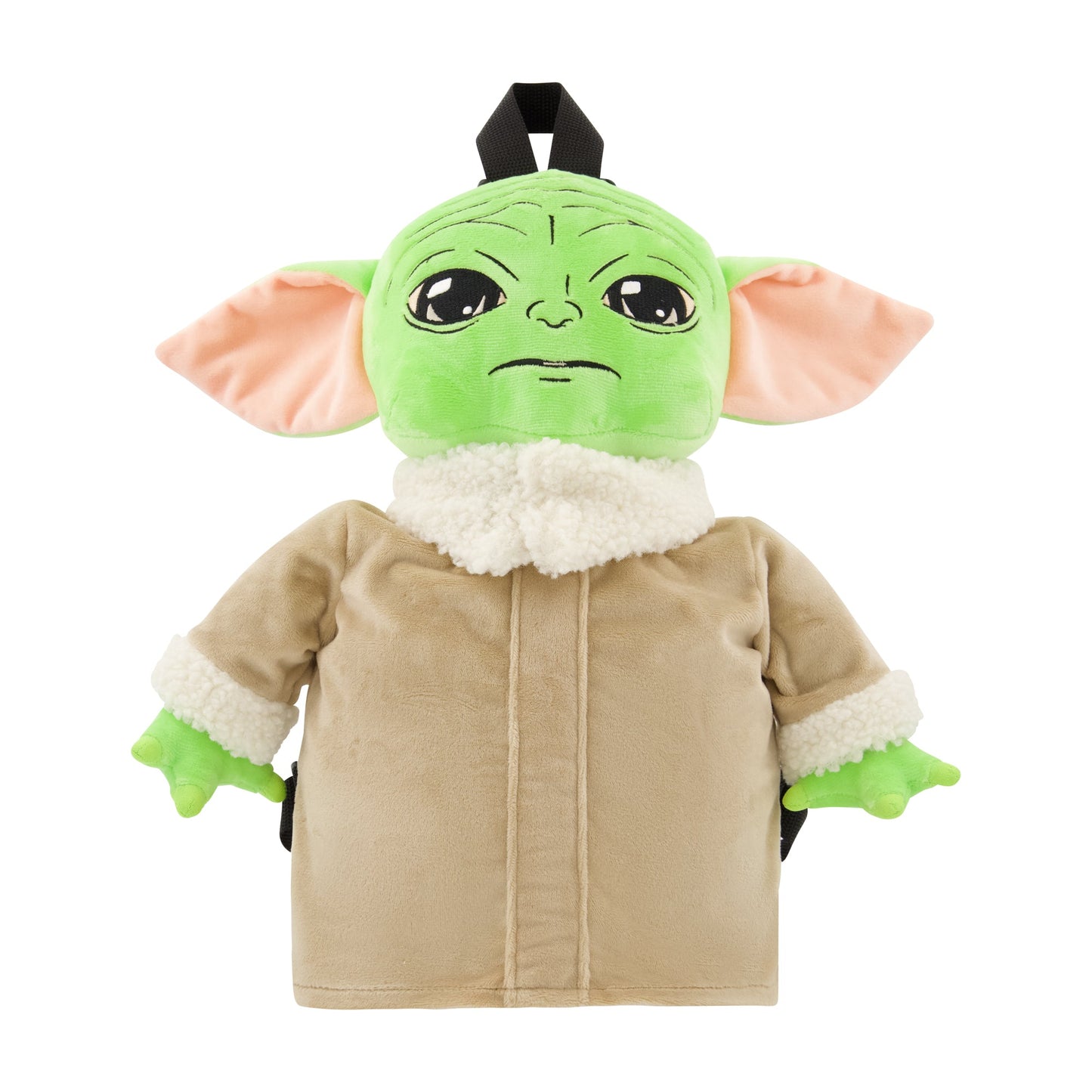Star Wars Grogu plush backpack showing character face and ears