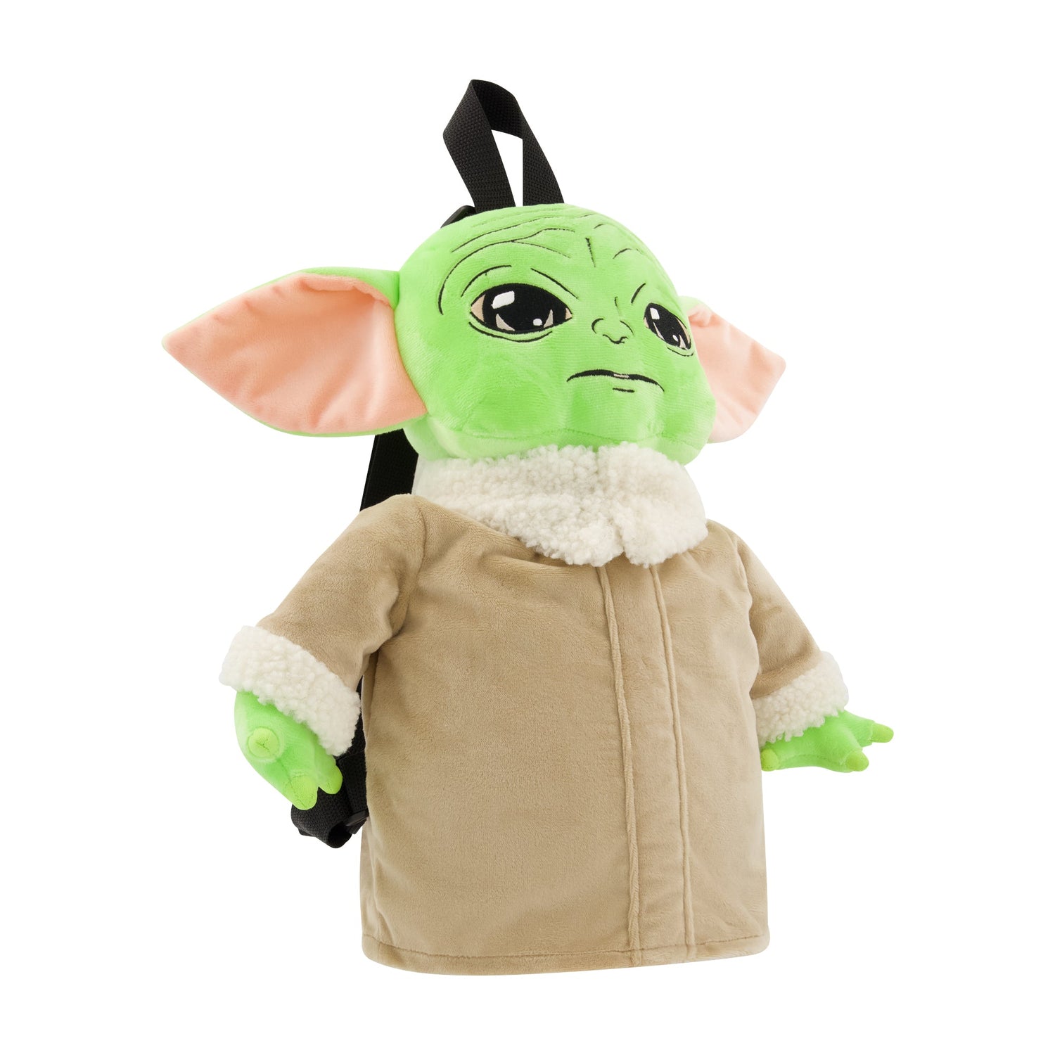 Close up of the soft polyester material on the Grogu plush