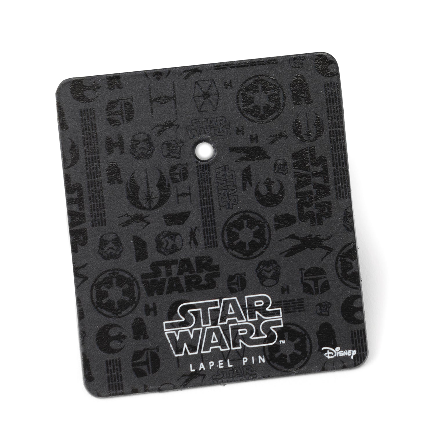 Packaging view of the officially licensed Star Wars Mandalorian pin