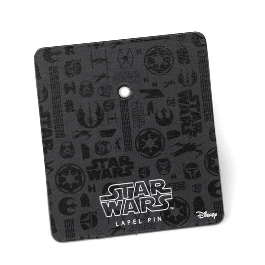 Star Wars Grogu in Hover Bassinet Lapel Pin front view showing green ears and silver pod-5