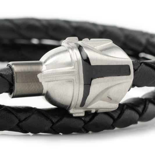 Star Wars Mandalorian Helmet Double Wrap Bracelet-2