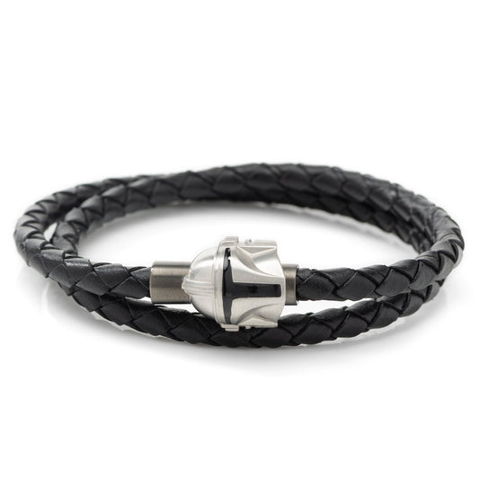 Star Wars Mandalorian Helmet Double Wrap Bracelet-0