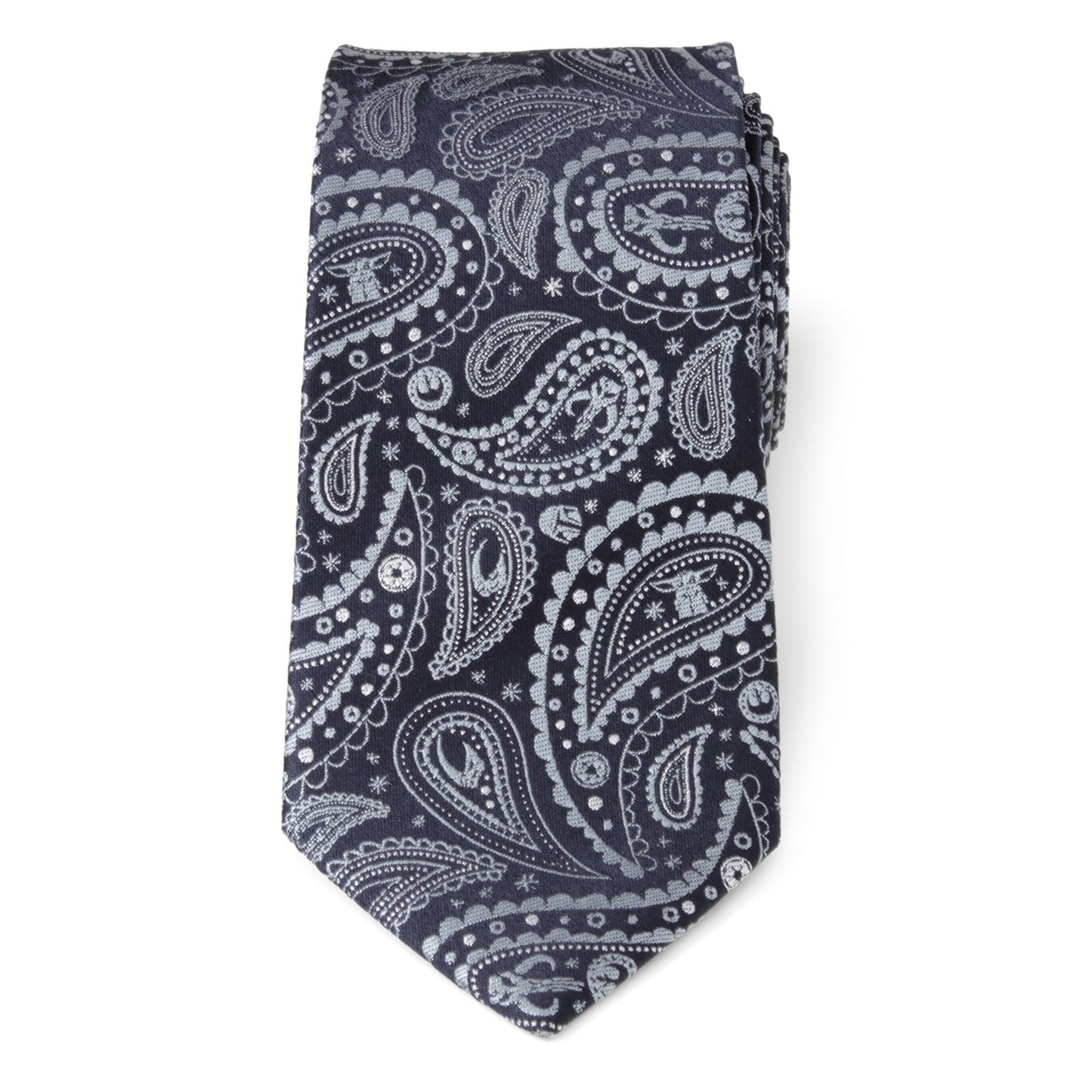 Detailed view of the mythosaur skull within the paisley pattern
