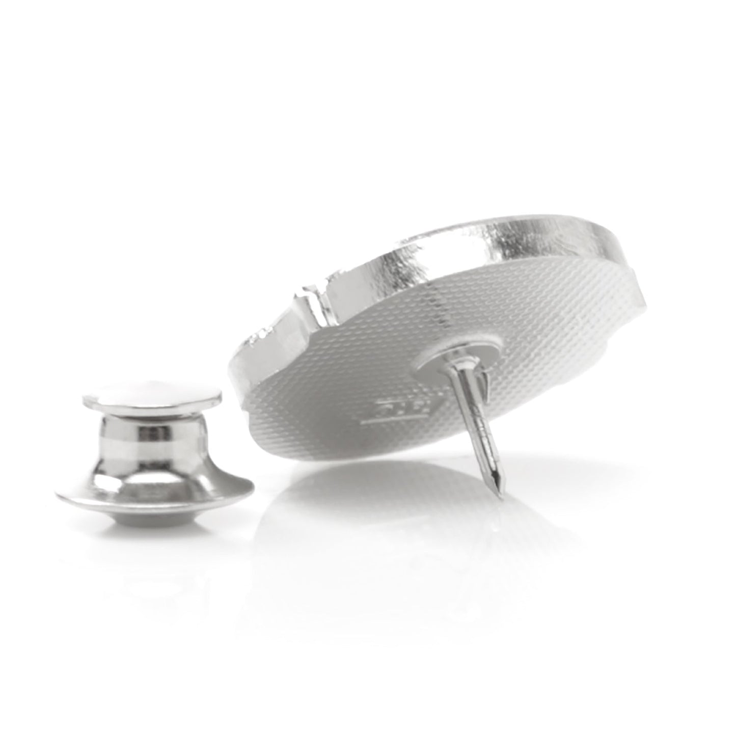 Side profile of the Grogu lapel pin highlighting the metal construction