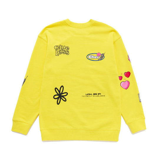 Clueless Graphic Crewneck Yellow-1