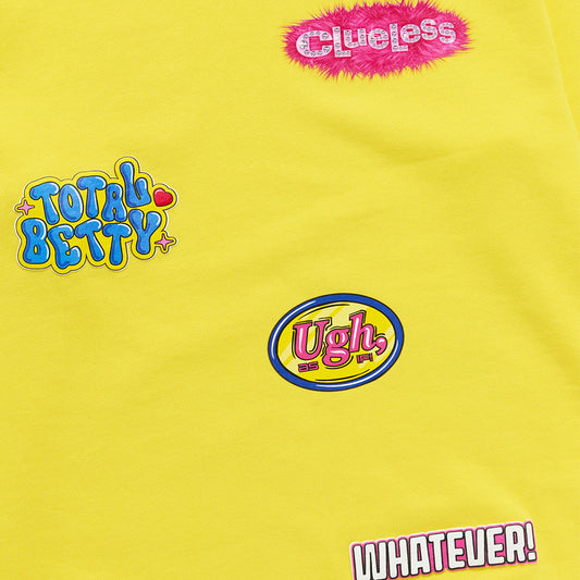 Clueless Graphic Crewneck Yellow-6