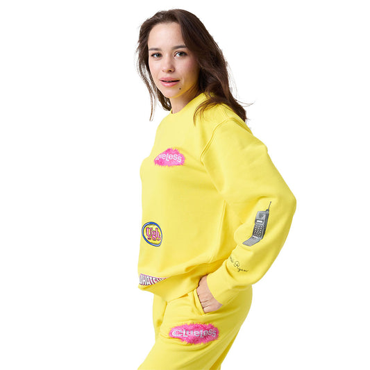 Clueless Graphic Crewneck & Sweatpants Set-3