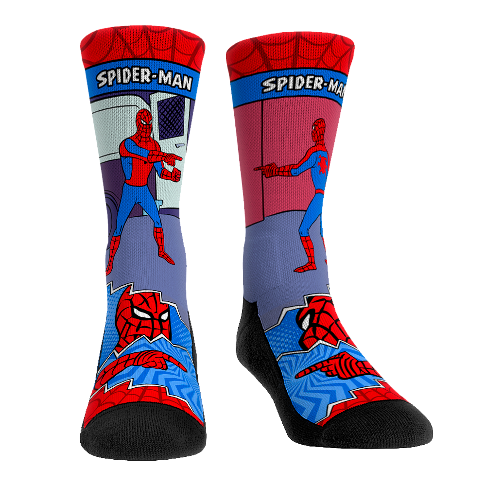 Spider-Man Pointing Meme graphic crew socks