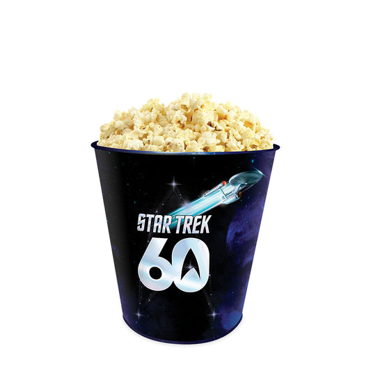 Star Trek 60th Anniversary Popcorn Bucket Tin front view-3