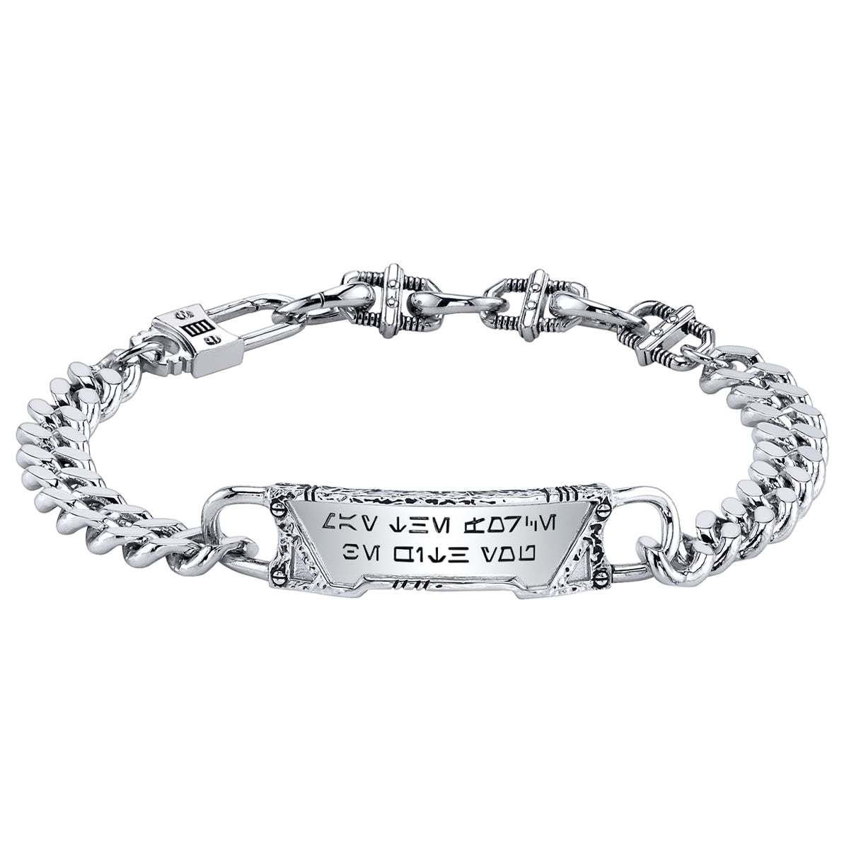 Star Wars x RockLove May the Force Galactic Forge Bracelet with Aurebesh engraving