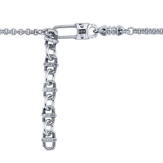 Star Wars x RockLove This is the Way necklace with Aurebesh engraving and Mythosaur symbol-1