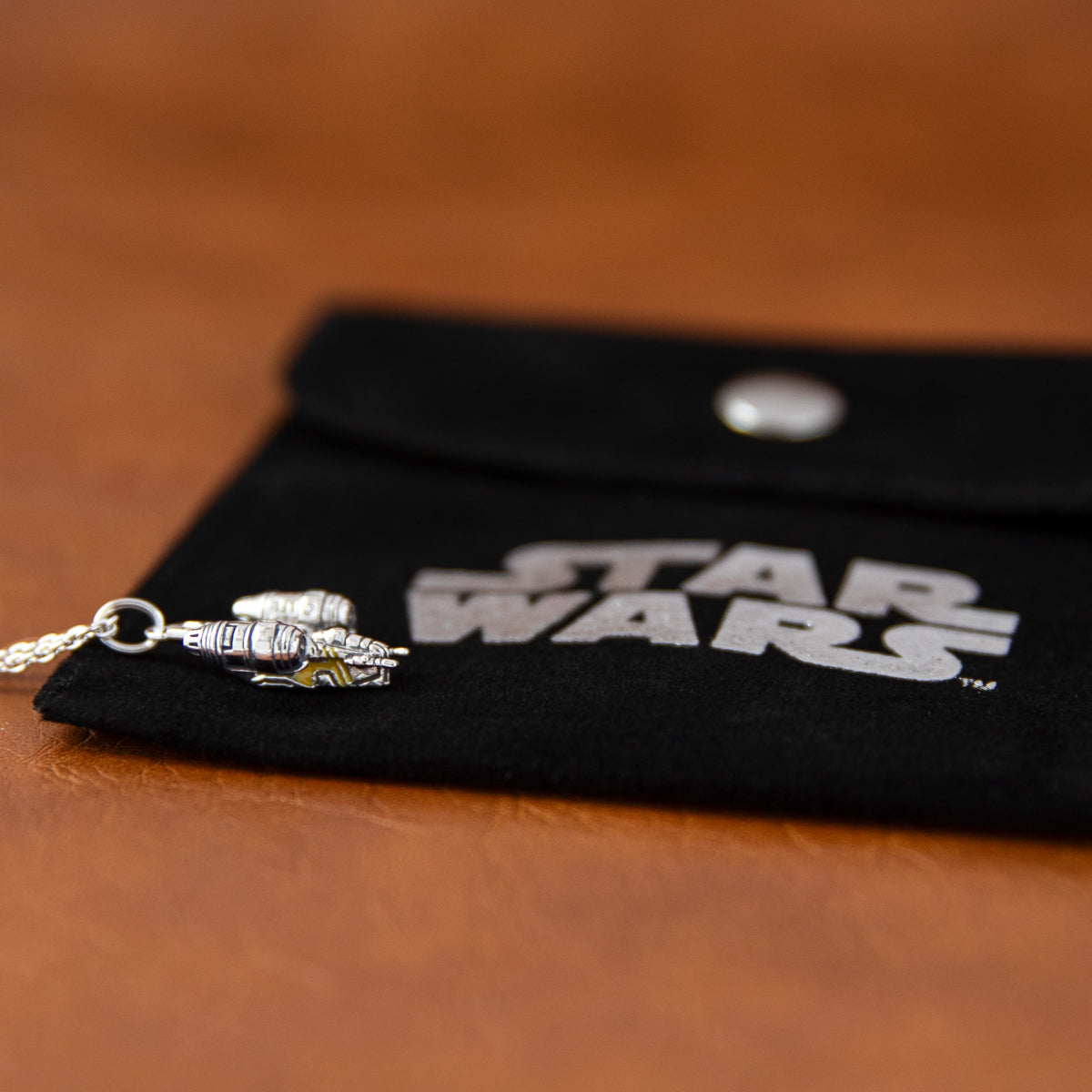 Signature RockLove tag on the adjustable sterling silver cable chain