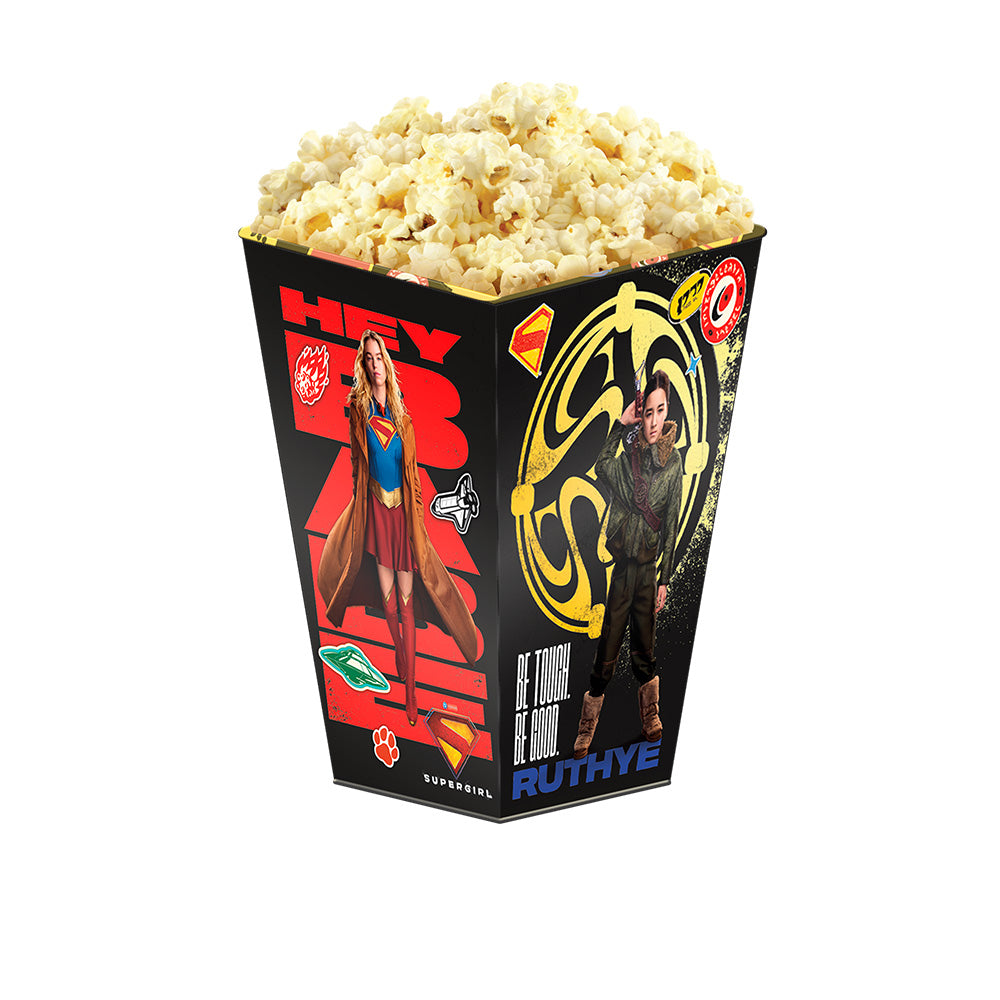 Supergirl 130 oz. Shield Popcorn Tin with Lid-1