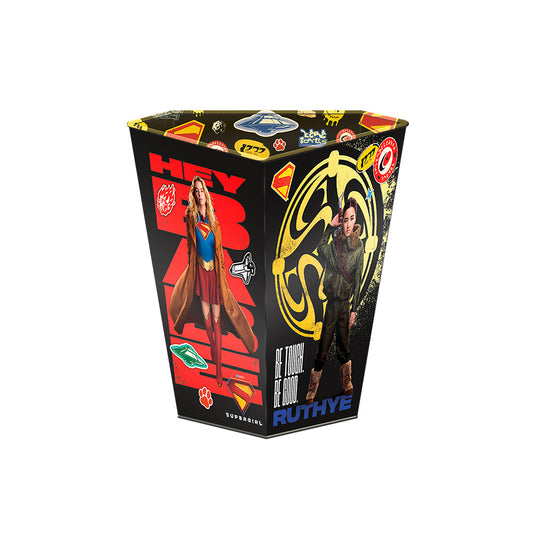 Supergirl 130 oz. Shield Popcorn Tin with Lid-2-5