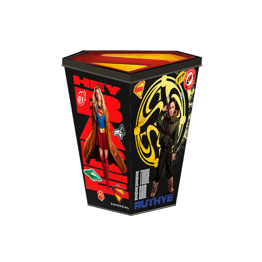 Supergirl 130 oz. Shield Popcorn Tin with Lid-3