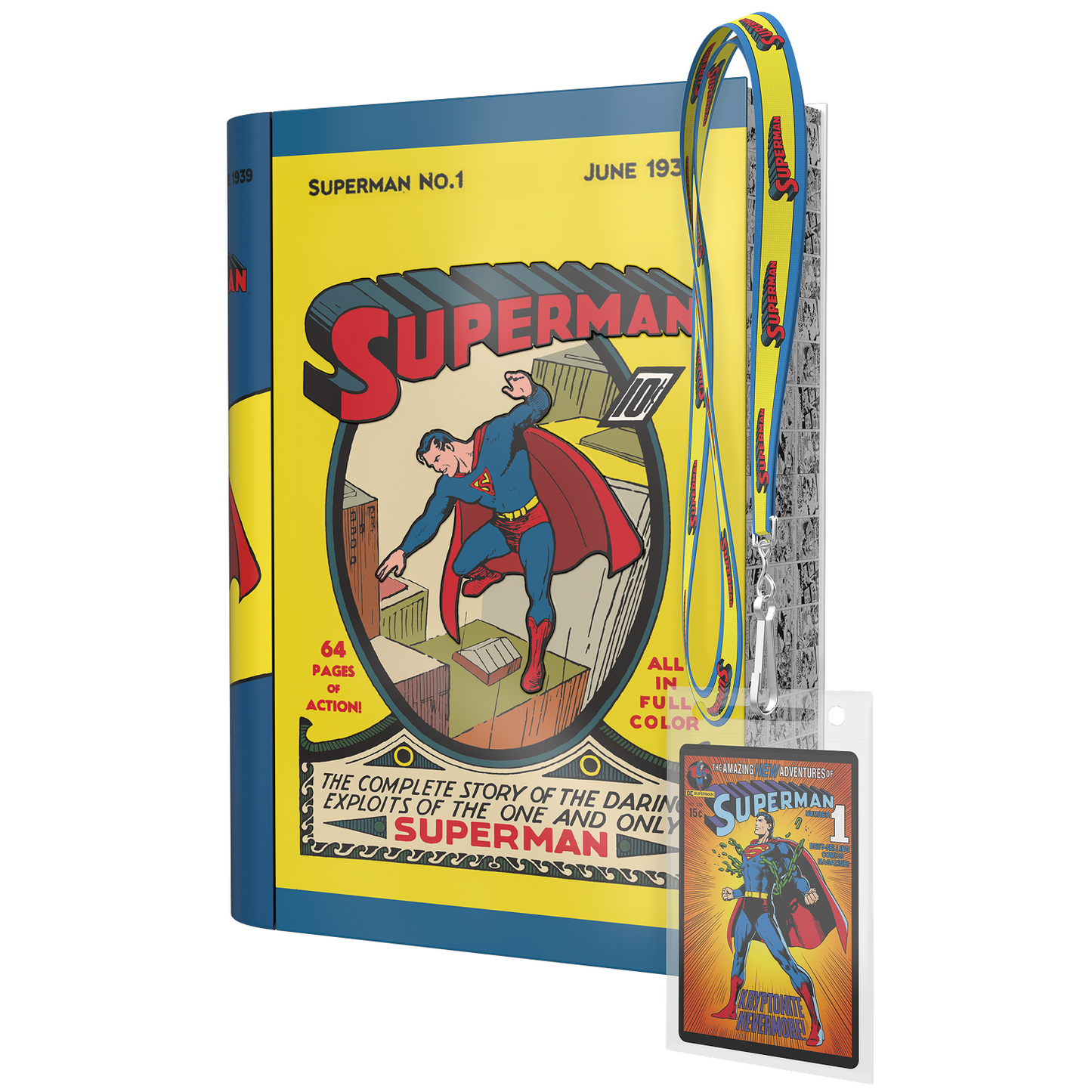DC Comic Book Popcorn Tin with Lanyard - Superman