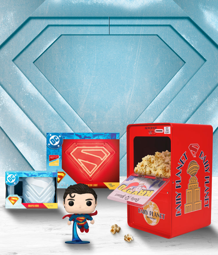<p>LOOK TO THE SKIES FOR EXCLUSIVE SUPERMAN MERCH!</p>