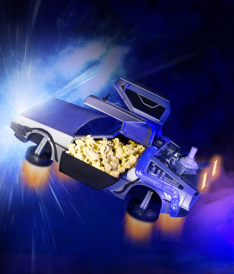 <p>Travel Back in Time with the Time Machine Popcorn Bucket! </p>
